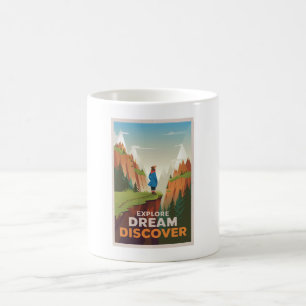 Explore dream discover coffee mug