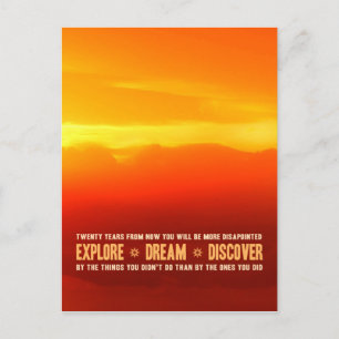 Explore. Dream. Discover. Postcard