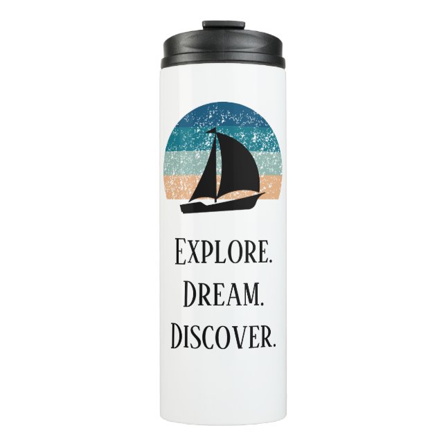 Explore. Dream. Discover. Travel Thermal Tumbler  (Front)