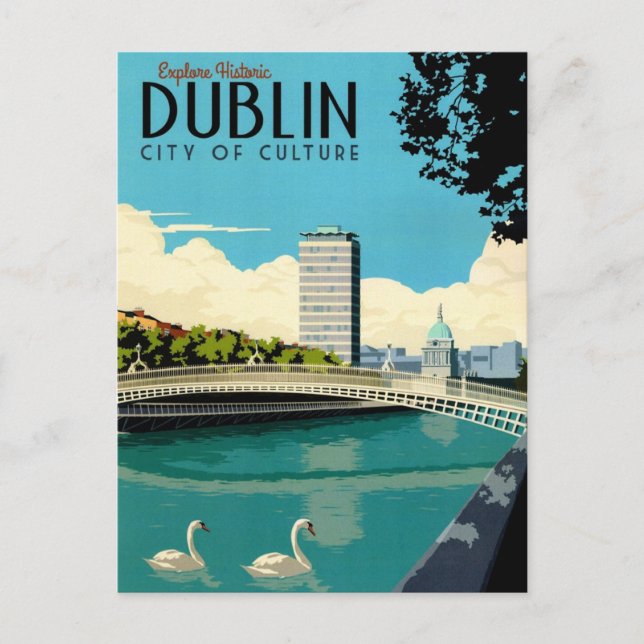 Explore Dublin Ireland Postcard (Front)