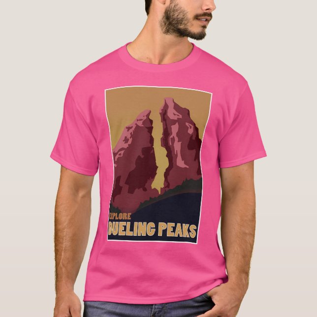 Explore Duelling Peaks T-Shirt (Front)