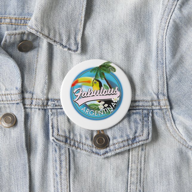 explore fabulous Argentina logo 7.5 Cm Round Badge (In Situ)