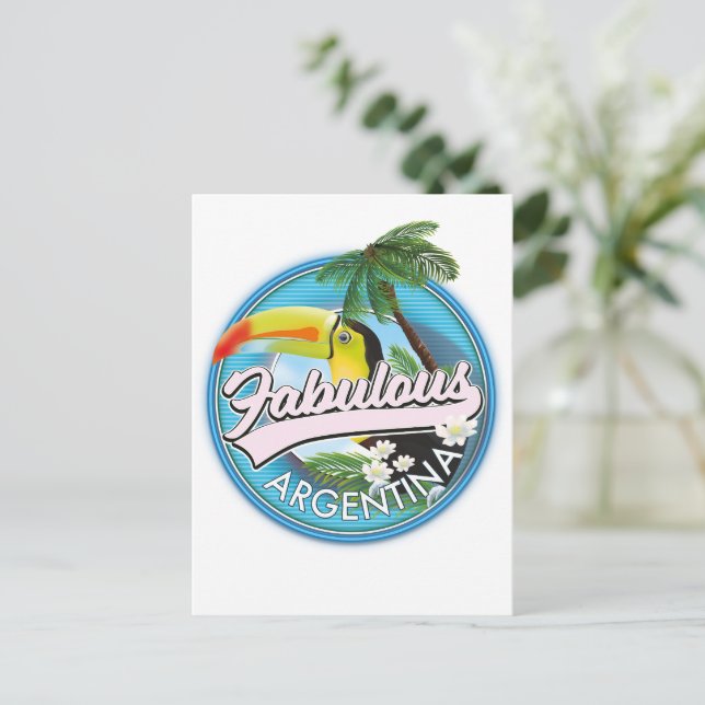 explore fabulous Argentina logo Postcard (Standing Front)