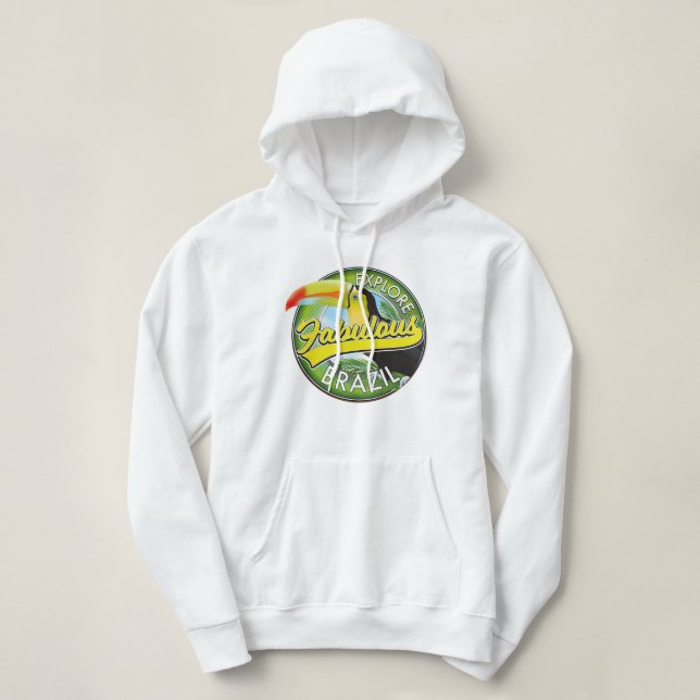 Explore Fabulous Brazil Logo Hoodie (Design Front)