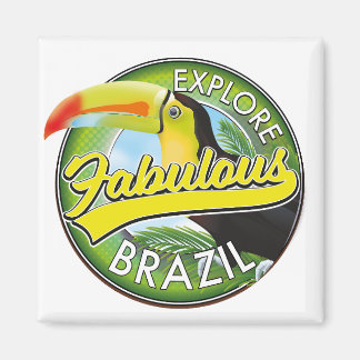 Explore Fabulous Brazil Logo Magnet
