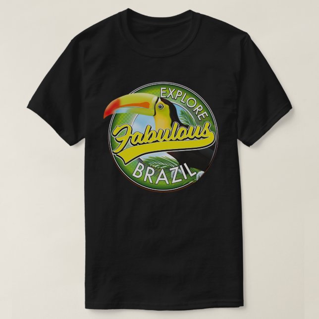 Explore Fabulous Brazil Logo T-Shirt (Design Front)