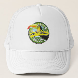 Explore Fabulous Brazil Logo Trucker Hat