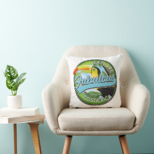 Explore fabulous costa rica logo cushion