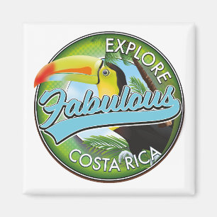Explore fabulous costa rica logo magnet