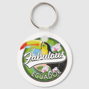 Explore fabulous Ecuador logo Key Ring
