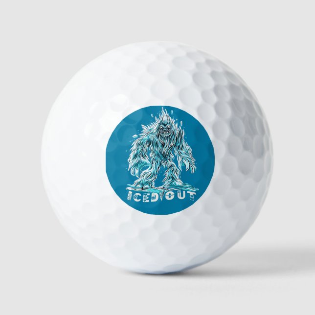 Explore funny Bigfoot Gifts & Chilling Yeti Items Golf Balls (Front)