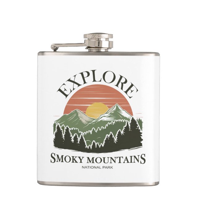 Explore Great Smoky Mountains National Park Hip Flask (Front)
