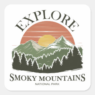 Explore Great Smoky Mountains National Park Square Sticker