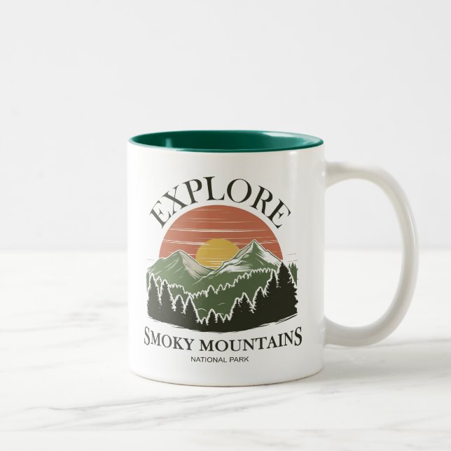 Explore Great Smoky Mountains National Park Two-Tone Coffee Mug (Right)