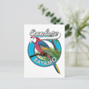 Explore Hawaii retro logo Postcard