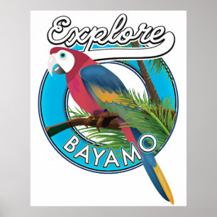 Explore Hawaii retro logo Poster