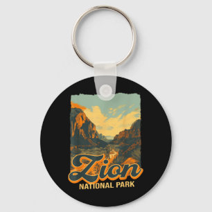 Explore Hiking Zion National Park Mountain Nature Key Ring