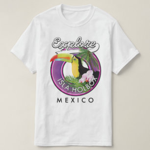 explore Isla Holbox beach mexico travel patch T-Shirt