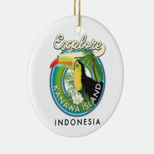 explore kanawa island indonesia ceramic tree decoration