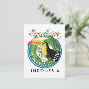 explore kanawa island indonesia postcard