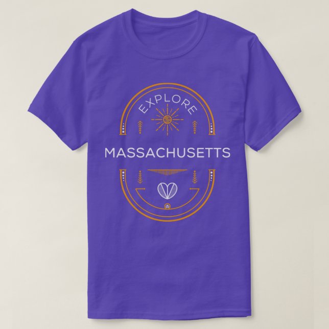 Explore Massachusetts Design  T-Shirt (Design Front)