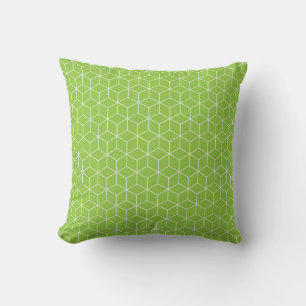 Explore Modern Optical Illusions with Cube Pattern Cushion