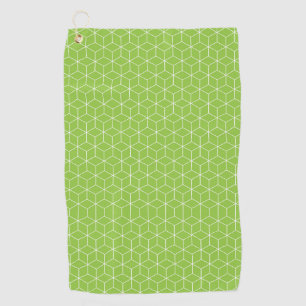Explore Modern Optical Illusions with Cube Pattern Golf Towel