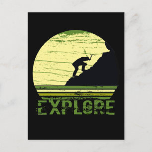 Explore more into the wild hiking  postcard