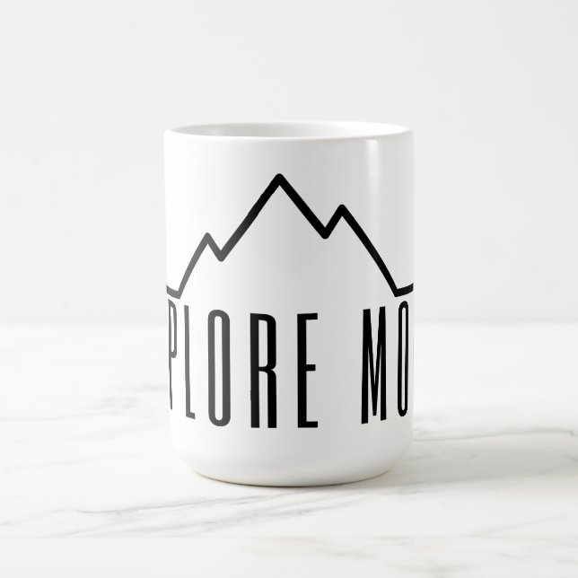 Explore More Minimalist Mountain Coffee Mug (Center)