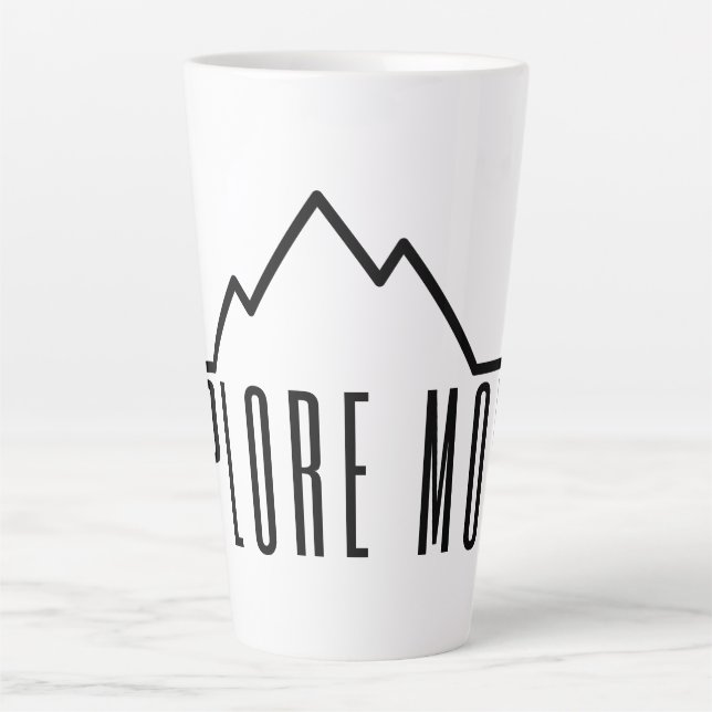 Explore More Minimalist Mountain Latte Mug (Front)
