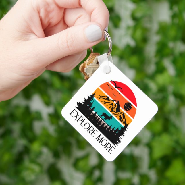 Explore More Mountain Nature Adventure Outdoor Key Ring (Hand)