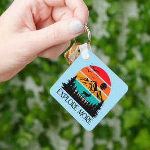 Explore More Mountain Nature Adventure Outdoor Key Ring