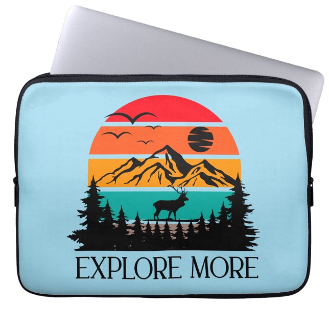 Explore More Mountain Nature Adventure Outdoor Laptop Sleeve (Front)