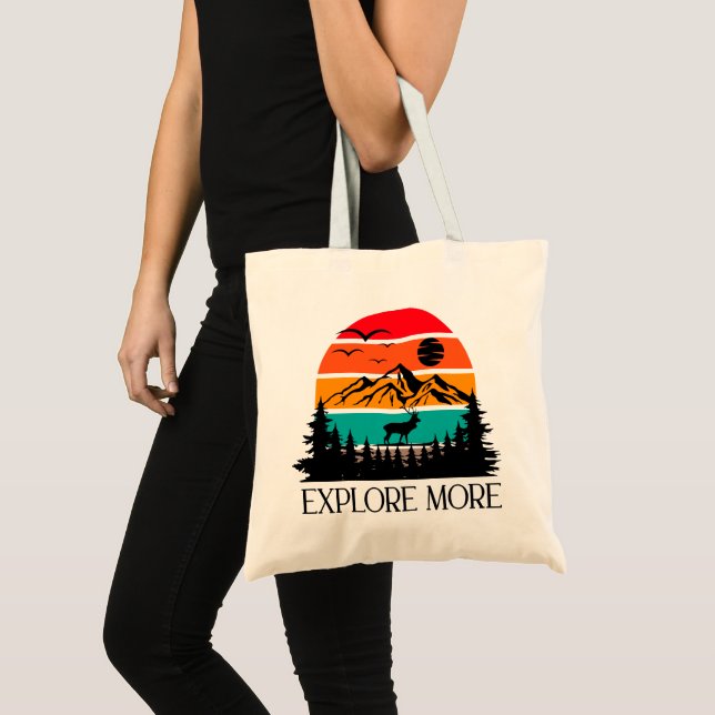 Explore More Mountain Nature Adventure Outdoor Tote Bag (Front (Product))