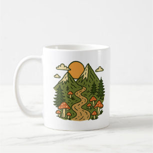 Explore More Mountains   Mushroom Hiking Adventure Coffee Mug