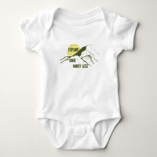 Explore more worry less hiking lover baby bodysuit