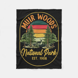 Explore nature at muir woods est 1908 national fleece blanket