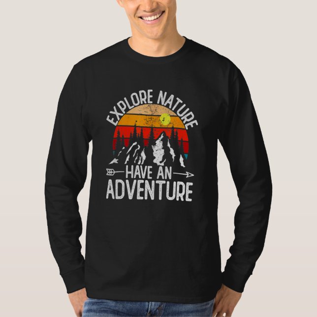 Explore Nature Have An Adventure Retro Forest 1 T-Shirt (Front)