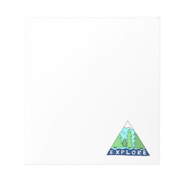 Explore Nature Outdoors Wilderness Mountains Notepad (Front)