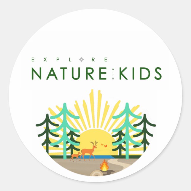 Explore Nature with Kids logo Sticker (Front)