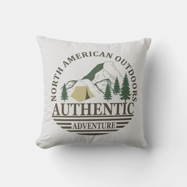 Explore north American outdoor hiking adventure Cushion (Front)
