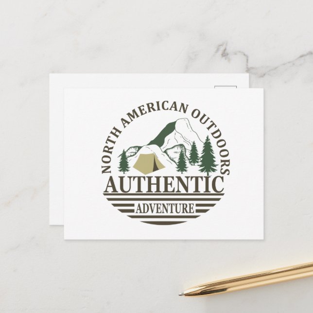 Explore north American outdoor hiking adventure Holiday Postcard (Front/Back In Situ)