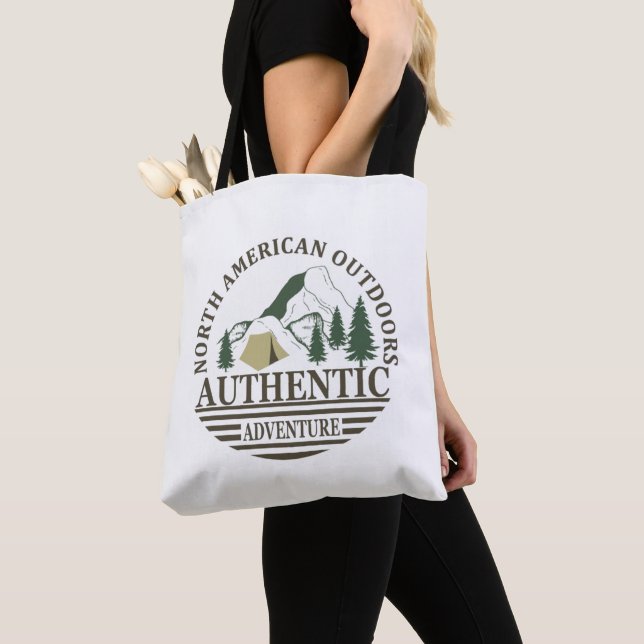 Explore north American outdoor hiking adventure Tote Bag (Close Up)