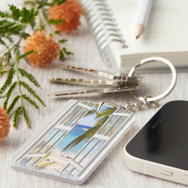 Explore Our Summer Beach  Key Ring (Front Right)