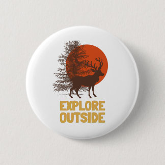 explore outside 6 cm round badge