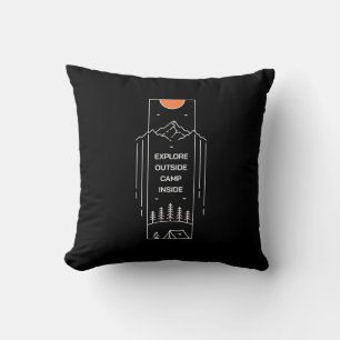 Explore Outside Camp Inside Cushion