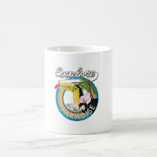 Explore Paradise Travel logo cartoon Coffee Mug