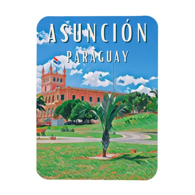 Explore Paraguay's capital Asunción Magnet (Vertical)