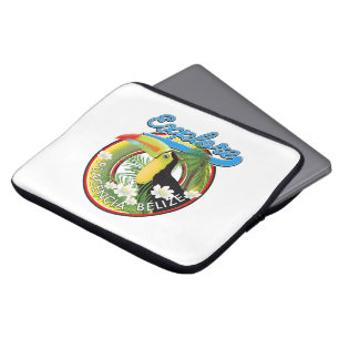 Explore Placencia Belise travel logo Canvas Print Laptop Sleeve