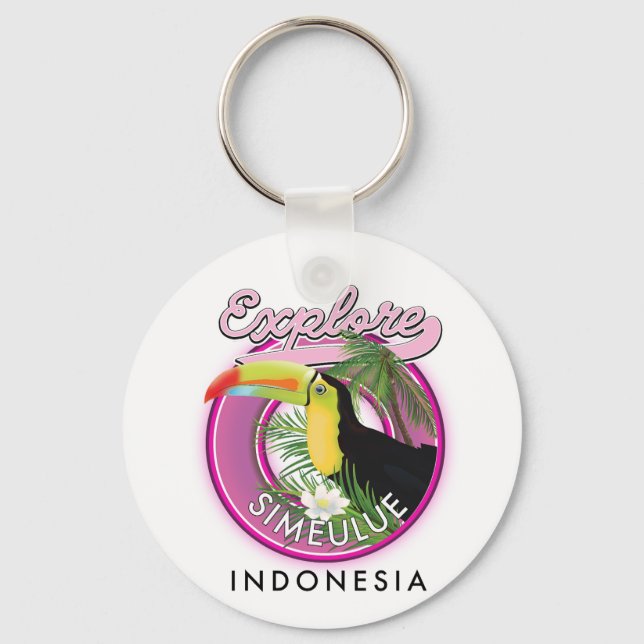 Explore Simeulue Indonesia logo. Key Ring (Front)